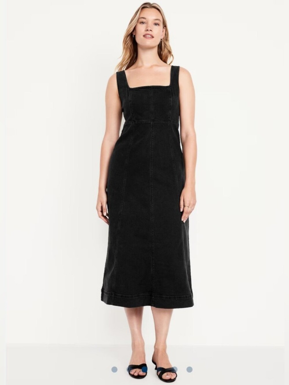 NWOT Black Midi Denim Dress - XXL Petite